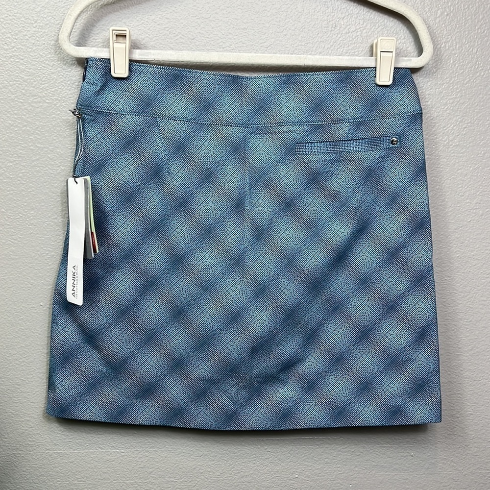 NWT Annika Skort Cutter & Buck Gray Teal Golf Tennis Pickle Ball Skirt Skort 8 - Picture 2 of 10